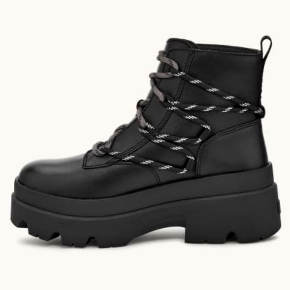 UGG Women's 9 Brisbane Lace-Up Boot Black - Picture 3 of 8
